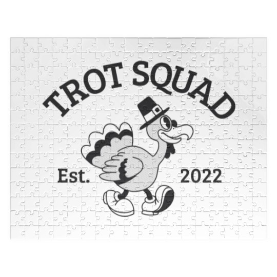 Trot Squad Established 2022 Funny Turkey Trot Jigsaw Puzzles