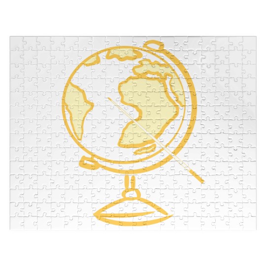 Globe Icon. Geography Teacher. Education symbol Jigsaw Puzzles