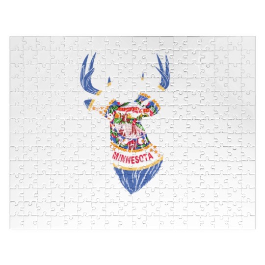 Minnesota Deer Hunting Buck Stag Hunter Jigsaw Puzzles