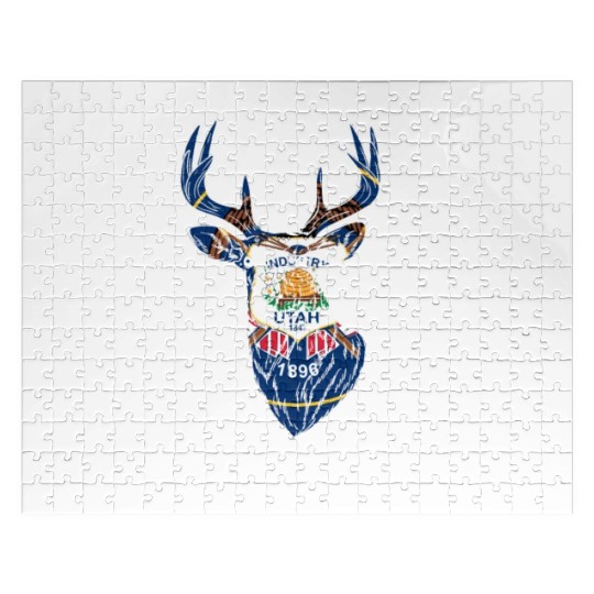 Utah Deer Hunting Buck Stag Hunter Jigsaw Puzzles