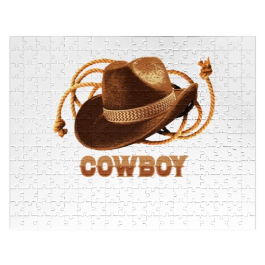 Cowboy Barn Bull Rider Rodeo Country Western Gift Jigsaw Puzzles