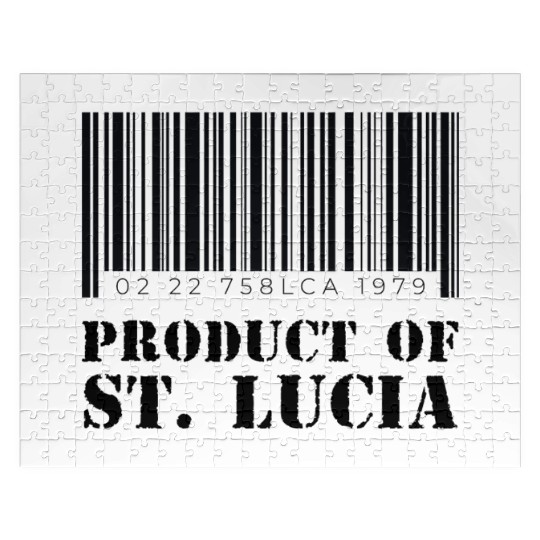 Product of St. Lucia (Black) Jigsaw Puzzles