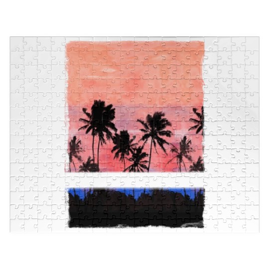 Port au Prince Haiti Vacation Souvenir Palm Tree Jigsaw Puzzles