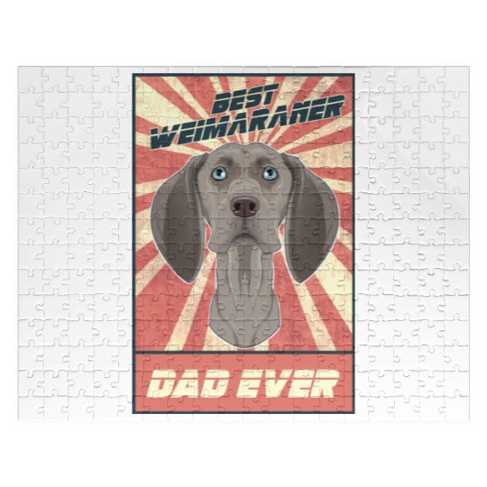 Best Weimaraner Dad Ever I Weimaraner Lover Jigsaw Puzzles