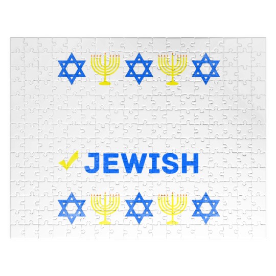 Nice Naughty Jewish Ugly Hanukkah Sweater Chanukah Jigsaw Puzzles