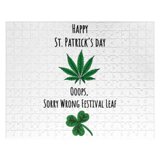 Happy St Patrick's day - sorry wrong festival leaf Jigsaw Puzzles