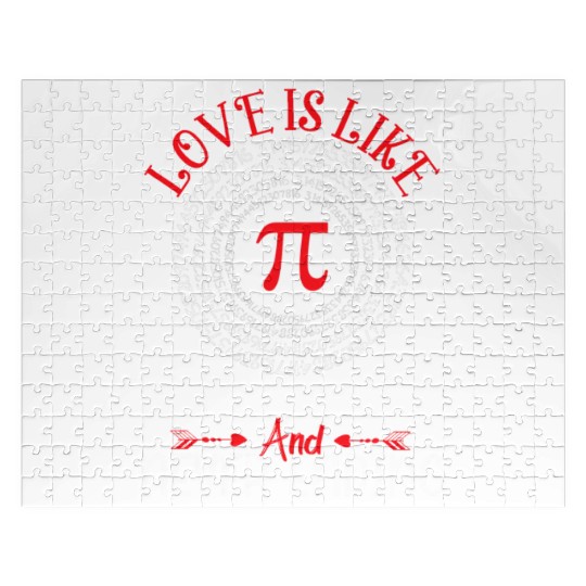 Love Irrational Maths Sweet Valentines PI Day Jigsaw Puzzles