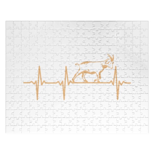 Goat Heartbeat Goat Farm Goat Farmer Goat Lover Jigsaw Puzzles