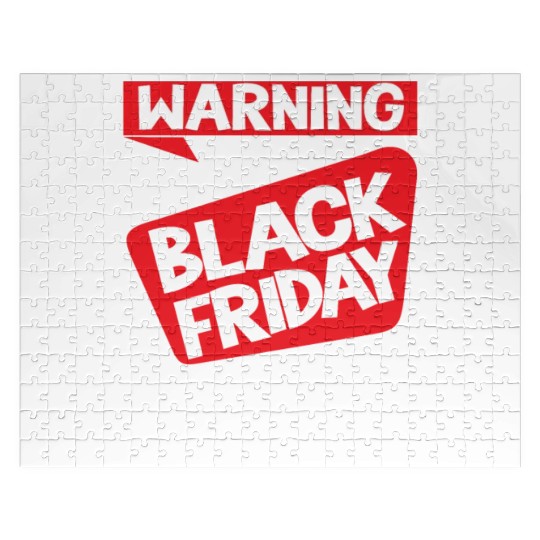 Warning Black Friday Shopper for Shopping Fans Jigsaw Puzzles