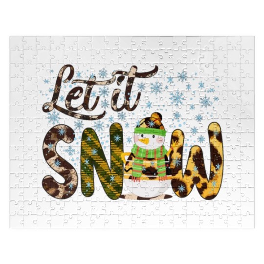 Christmas Snowman, Let it snow , Snowman gift Jigsaw Puzzles
