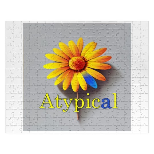 Colorful flower, atypical or neurodivergent Jigsaw Puzzles