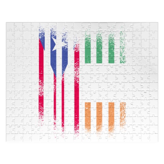 Puerto Rico Flag Ireland Grown Flags Stripes Jigsaw Puzzles