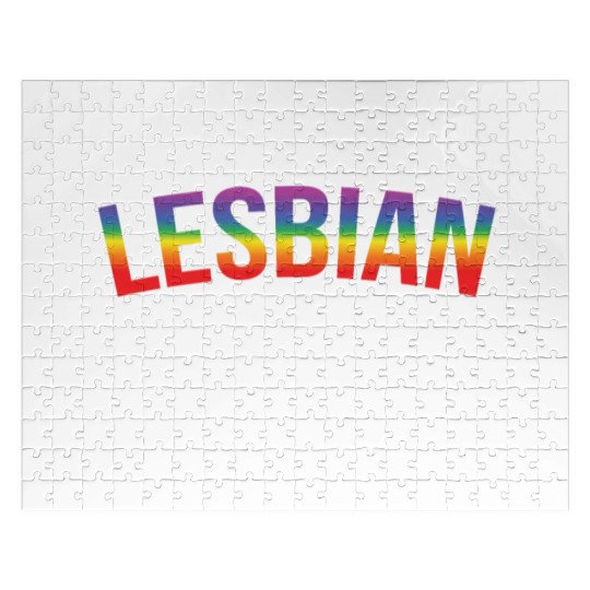 LGBT Gay Pride Lesbian I'm a Lesbian I Love Jesus Jigsaw Puzzles