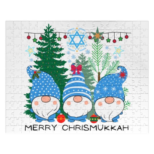 Merry Christmukkah, Jewish Christmas, Hanukkah Jigsaw Puzzles