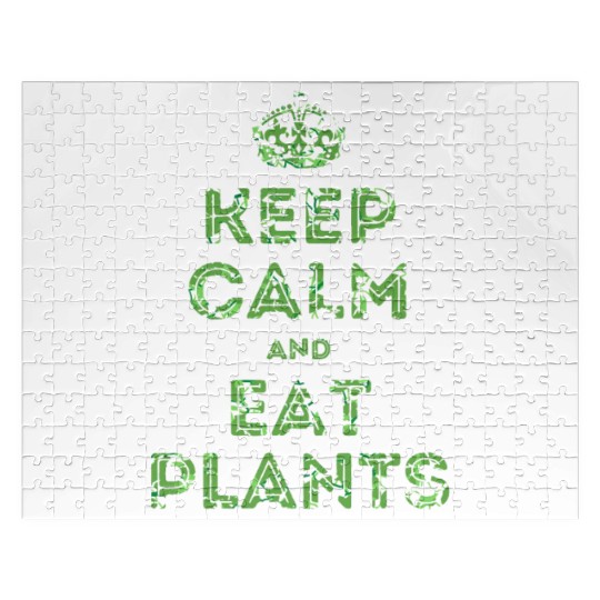 Keep Calm and Eat Plants Jigsaw Puzzles
