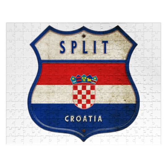 Split Croatia flag coat of arms design Jigsaw Puzzles