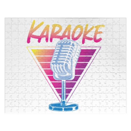 Karaoke Singer Retro 80s 90s Jigsaw Puzzles