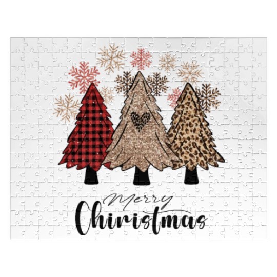 Xmas Messy Christmas Buffalo Plaid Jigsaw Puzzles