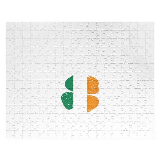 Hooligan St Patricks Day Irish Shamrock Flag Jigsaw Puzzles