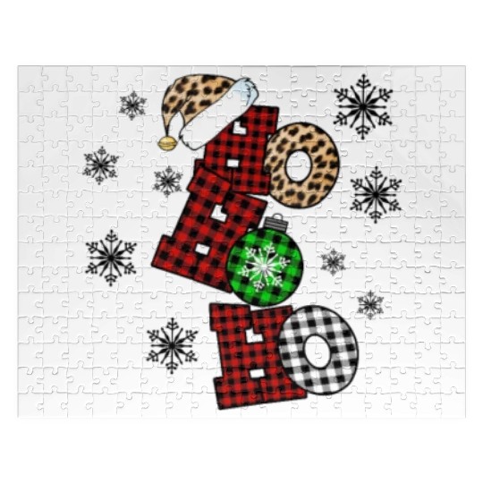 Xmas Christmas Ho Ho Ho Snowflakes Jigsaw Puzzles