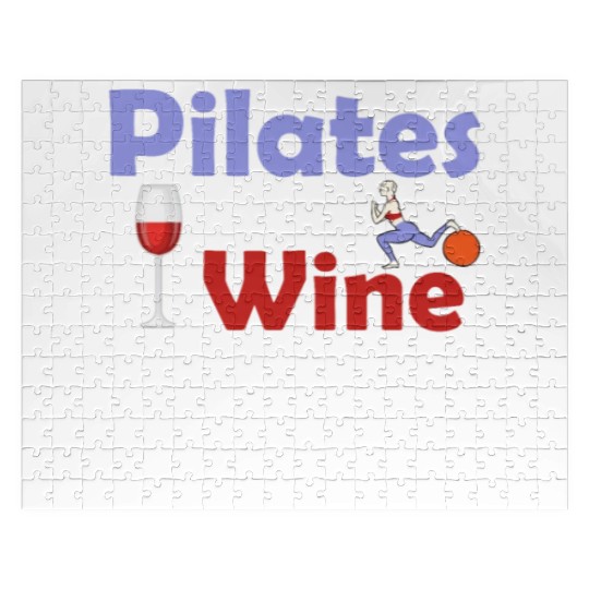 Pilates Now Wine Later Fitness Exercise Jigsaw Puzzles