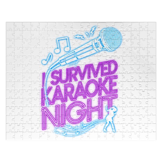 Karaoke Singer 80s Retro I Jigsaw Puzzles