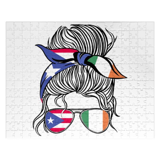 Puerto Rico Flag Ireland Grown Women Girl Country Jigsaw Puzzles