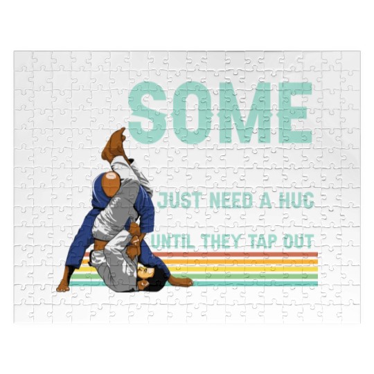 Some People Need A Hug BJJ Jiu Jitsu funny Graphic Jigsaw Puzzles