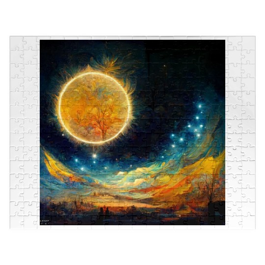 Full moon and Sun Jigsaw Puzzles