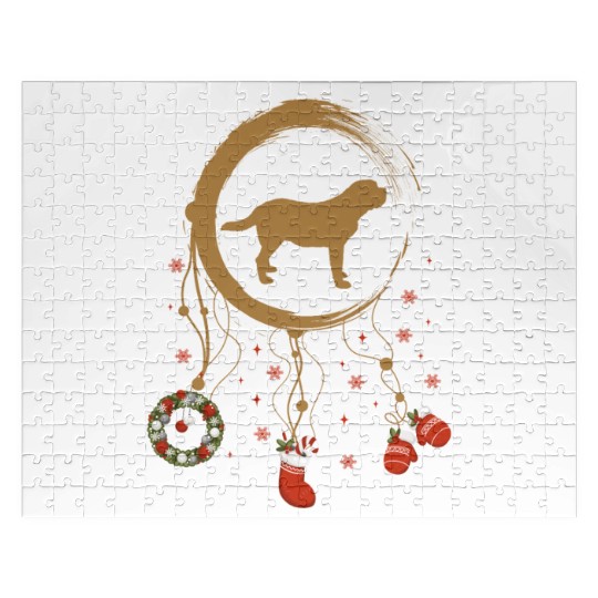 dog dreamcatcher Christmas Saint Bernard Jigsaw Puzzles