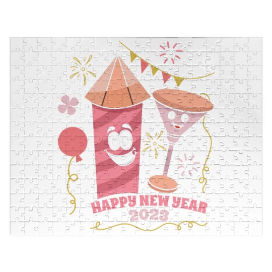 Wine Fireworks 2023 New Year Hello 2023 New Year Jigsaw Puzzles