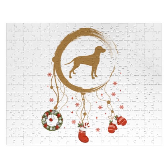 dog dreamcatcher Christmas Weimaraner Jigsaw Puzzles