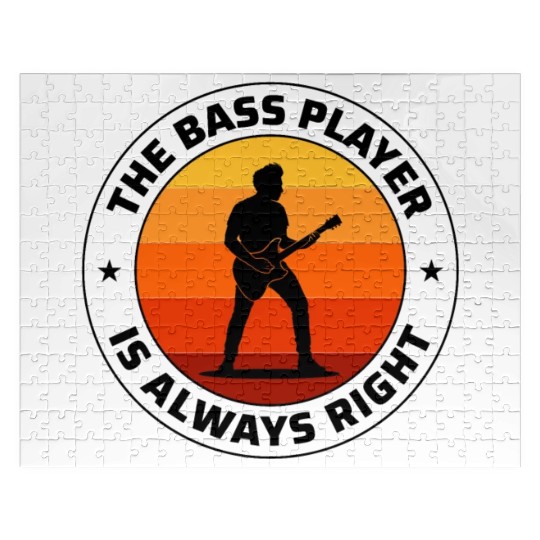 Bass Guitar Player Music Musician Bassist Funny Jigsaw Puzzles