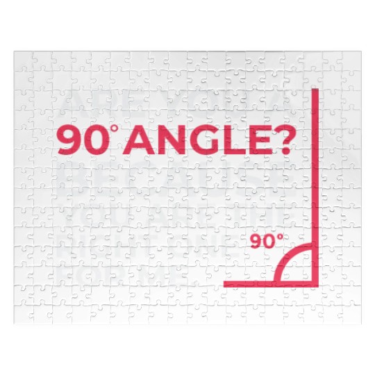 Mathematics Right Angle Cheesy Pun Math Geek Jigsaw Puzzles