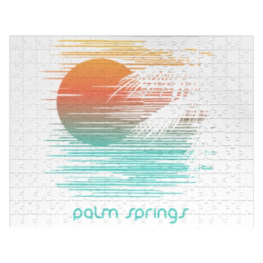 Artistic Palm Springs California Palm Tree Jigsaw Puzzles