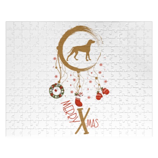 dog dreamcatcher Christmas Weimaraner Jigsaw Puzzles