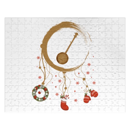 musical instrument dreamcatcher Christmas Banjo Jigsaw Puzzles