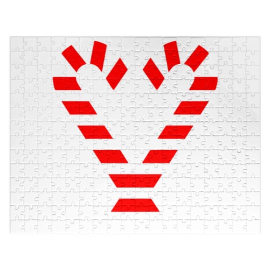 Candy Canes Heart Hearts Christmas Winter Jigsaw Puzzles
