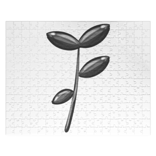 plant icon nature gray leaves Jigsaw Puzzles
