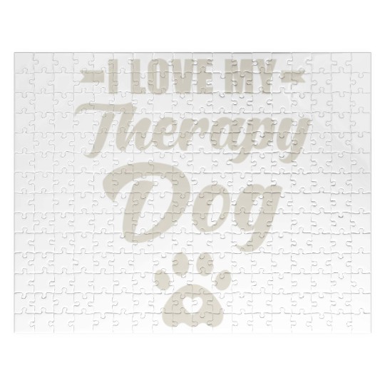 I Love My Therapy Dog Jigsaw Puzzles