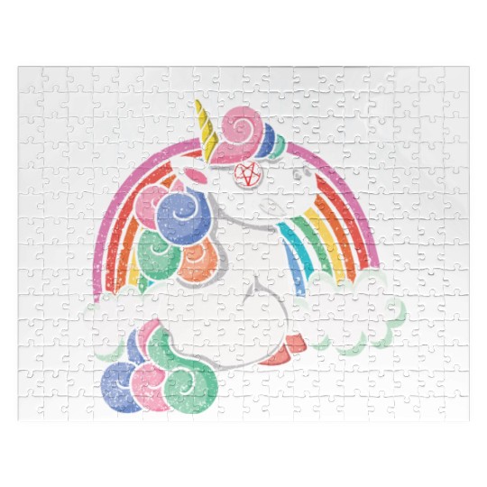 Rainbow Unicorn Satan Love Metal Music Heavy Rock Jigsaw Puzzles