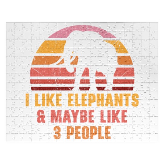 I Like Elephants And Maybe Like 3 People Zookeeper Jigsaw Puzzles