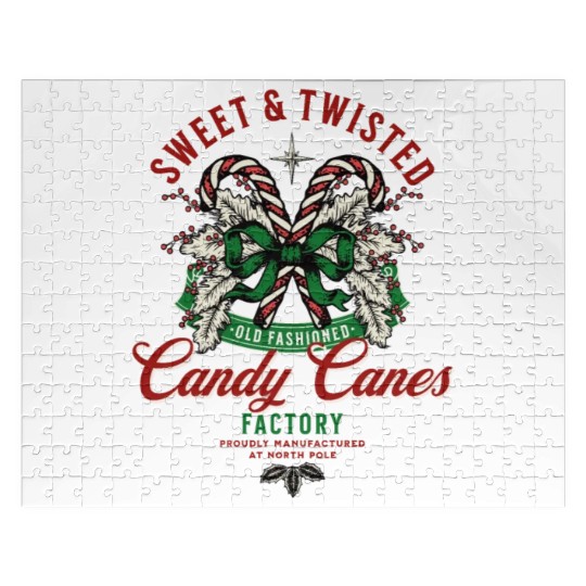 Sweet and Twisted Candy Canes Jigsaw Puzzles