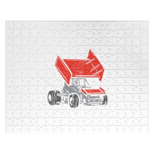 I Don't Snore Sprint Car Racing Dirt Track Racer S Jigsaw Puzzles