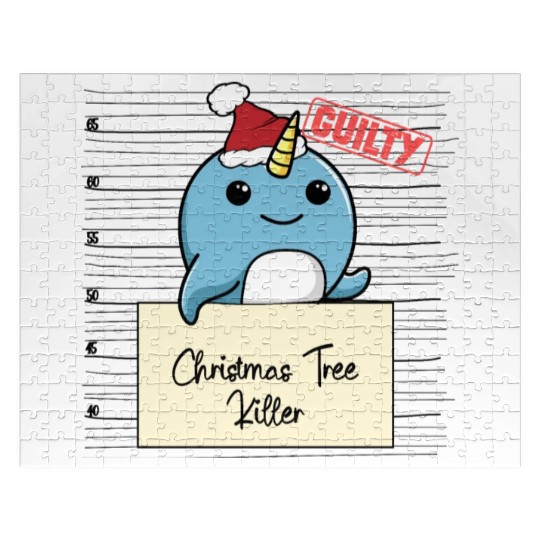 Narwhal christmas funny prison Jigsaw Puzzles
