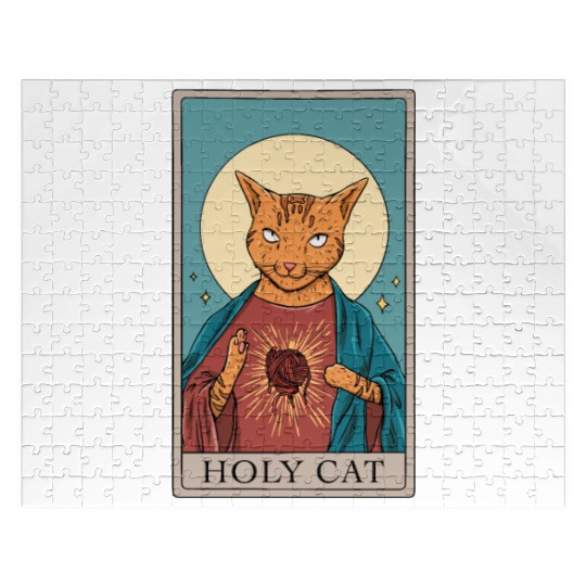 Cat Tarot Design for a Cat Lady or Cat Mom Jigsaw Puzzles