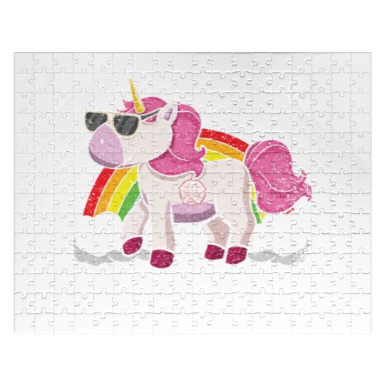 Rainbow Unicorn Rocker Love Metal Music Heavy Rock Jigsaw Puzzles