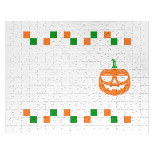 Halloween Jigsaw Puzzles, Peace Love Pumpkin Skeleton Hand
