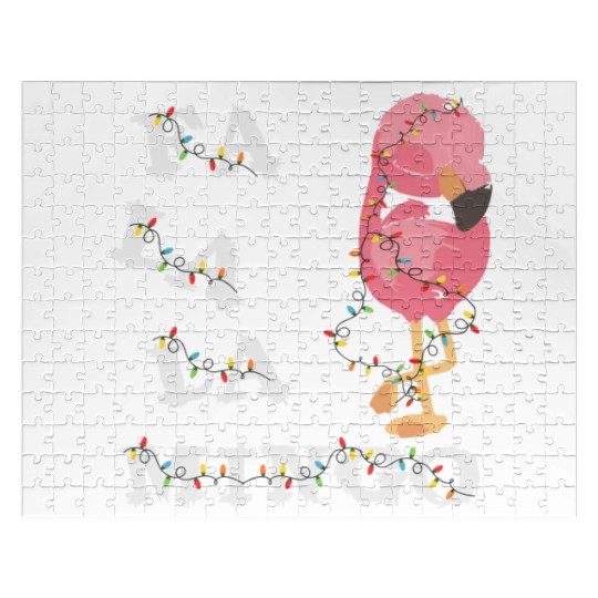 Fa La La Flamingo Family Christmas Jigsaw Puzzles
