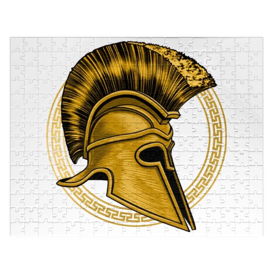 Gold Gladiator Sparta Greek Gym Workout Jigsaw Puzzles